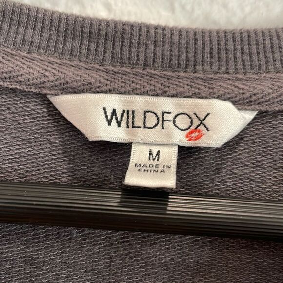 Wildfox Gray Easy Does It Printed Graphic Sweatshirt Size Medium - Picture 7 of 9